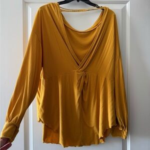 Free people mustard top